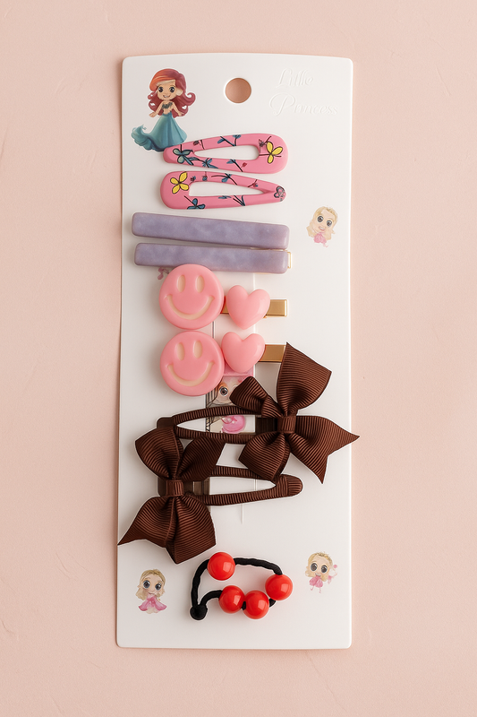 Assorted Hair Clip Set – Stylish Mix for Girls