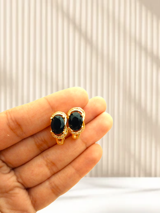 Elegant Black Stone Earrings